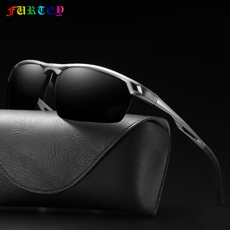 8550 Wholesale Metal Oval Frame Men Polarized Sunglasses Outdoor Cycling Driving Night