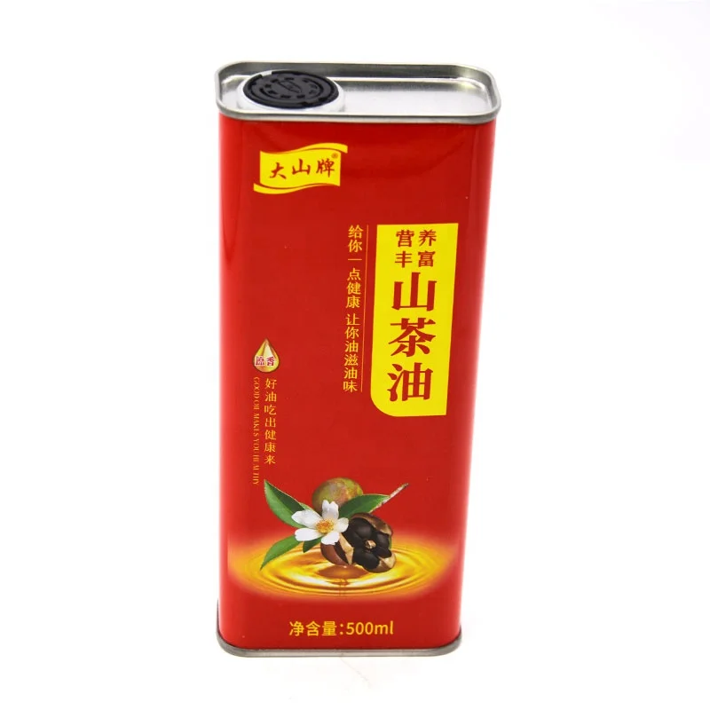Custom Olive Oil Tin Cans 500ml Olive Oil Tin Cans Food Safe Rectangle Box Packaging Food Grade Olive Oil Tin Metal Cans
