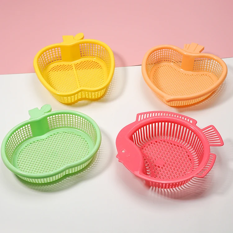 Shunxing wholesale non-slip pp plastic kitchen fish sieve fruit and vegetable drain basket sieve