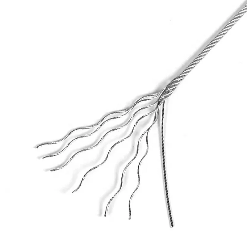 Galvanized steel wire rope cable stainless steel wire cotton core pully rope 6MM coil rod braided zinc-plated wire rope