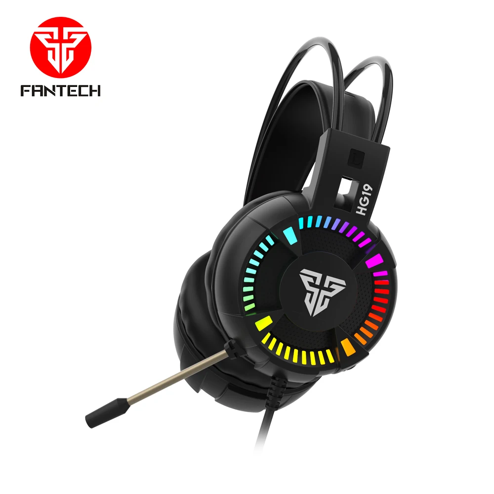Distribution Wholesale Fantech HG19 RGB Light Full Size 40MM Wired In stock Gaming Headset