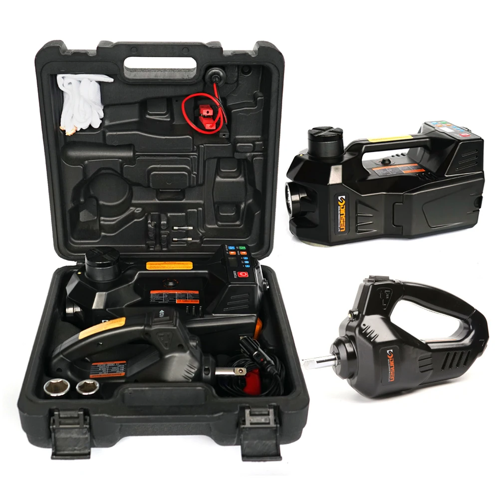 Heavy duty 5 ton 12v  inflation electric hydraulic car jack tool set