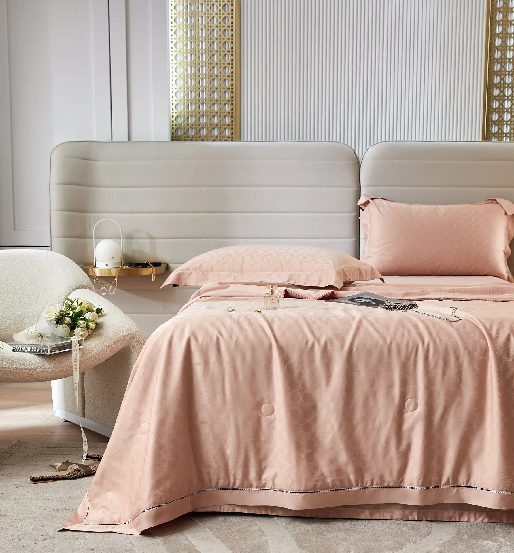 Hot sale 80S LF lenzing.tencel fabric+Zinc ion antibacterial cotton filling summer quilt   2022280/300