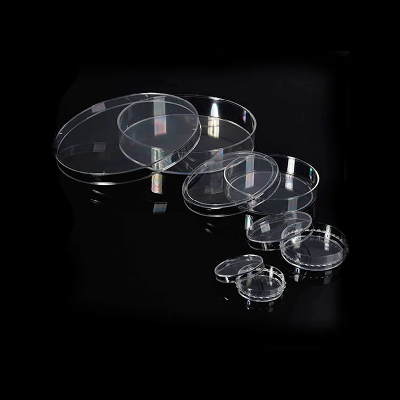 Durable Plastic Transparent 100mm Cell Culture Petri Dish for Lab