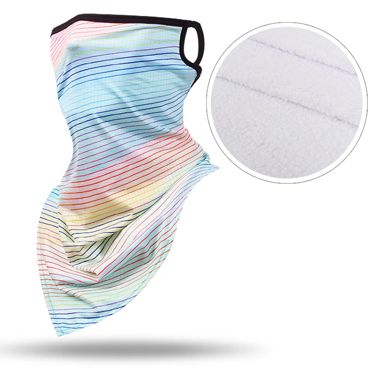 winter hot sell stripe custom warm ski mask outdoor sports mask cycling windproof hanging on ears balaclava face mask