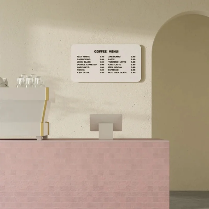 Wall Magnet Letter Display Board Modern Menu Display Board for Restaurant Cafe Coffee Retail Shop