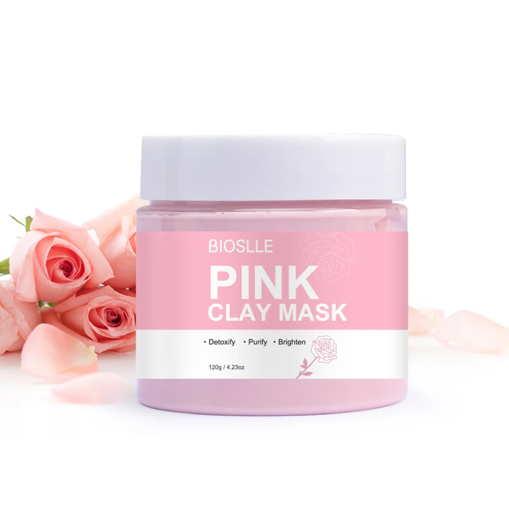 OEM Hot Selling Australia Private Label Pure Natural Organic Anti Acne Rose Smoothing Moisturizing Facial Pink Clay Face Mask