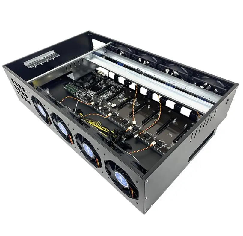 Платформа системы B75 восемь карт в линейном корпусе GPU мультиграфическая карта платформа 8 вентиляторов бесшумная