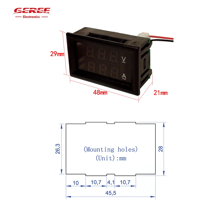 New Product Explosion YB27VA Electronic Wattmeter AC60~500V Voltage and Current Protector 2 in 1 Ammeter Voltmeter Dual Color