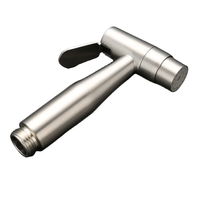 High Quality 304 Stainless Steel Bathroom Brass Toilet Couple Wall Shattaf Bidet Faucet Spray power spray gun