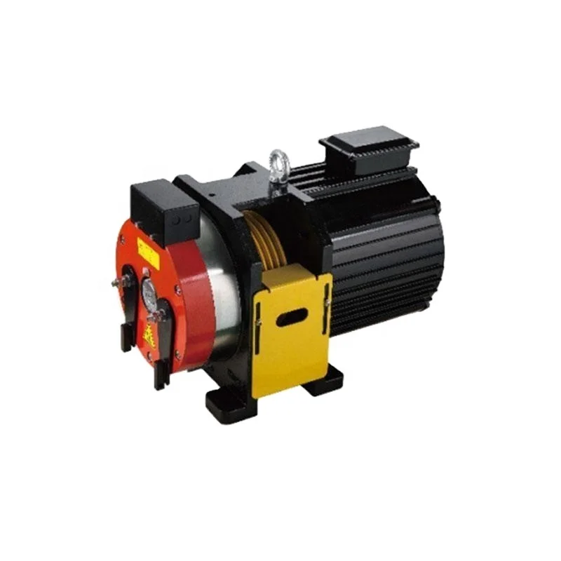 Load 450-1600kg Geraless Traction Machine for Passenger Lift Elevator