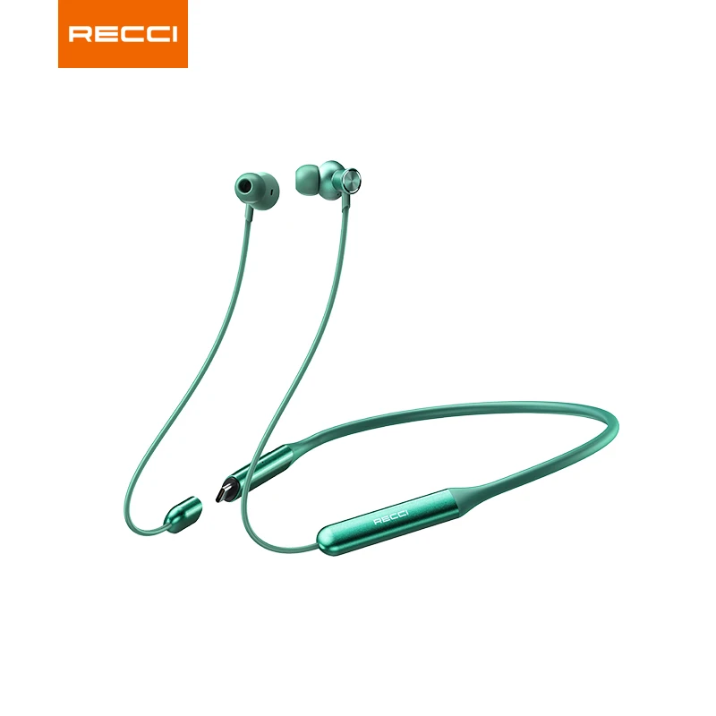 Recci Factory Magnetic Sports Wireless Earphones Stereo Mini Wireless BT Cordless Earphone Noise Cancelling headphone