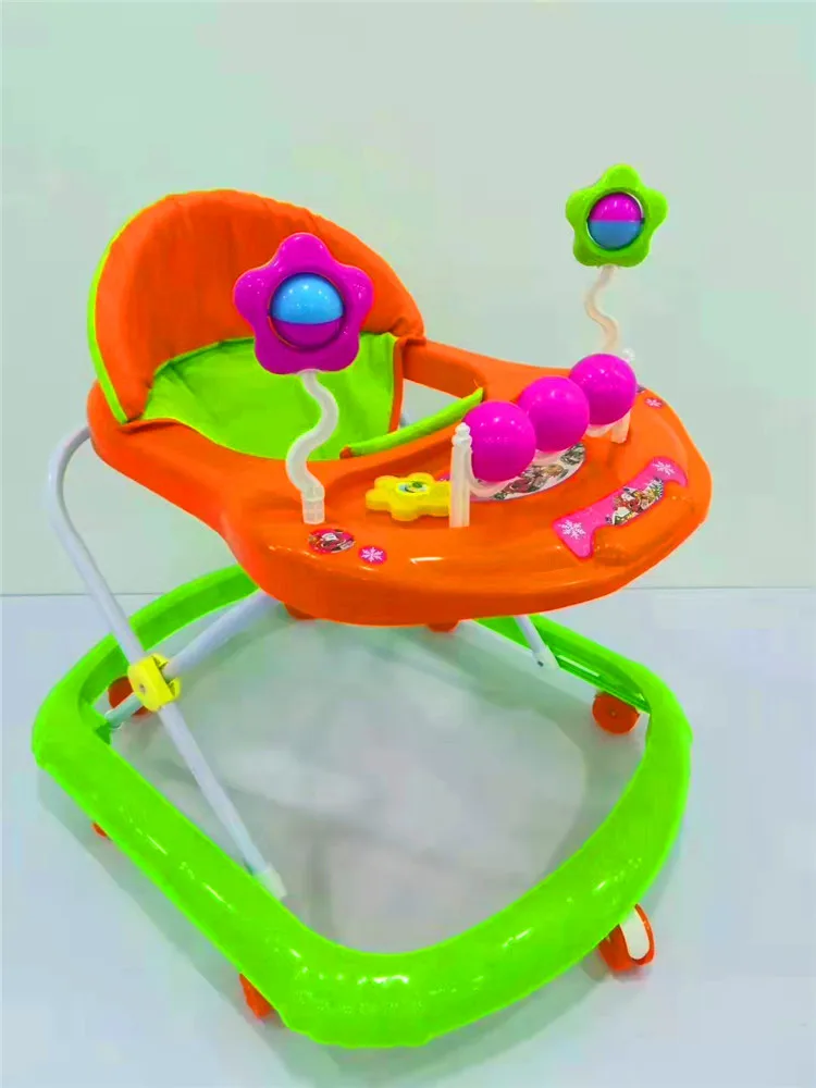 Baby walker anti-O-leg anti-rollover music starter folding baby walker