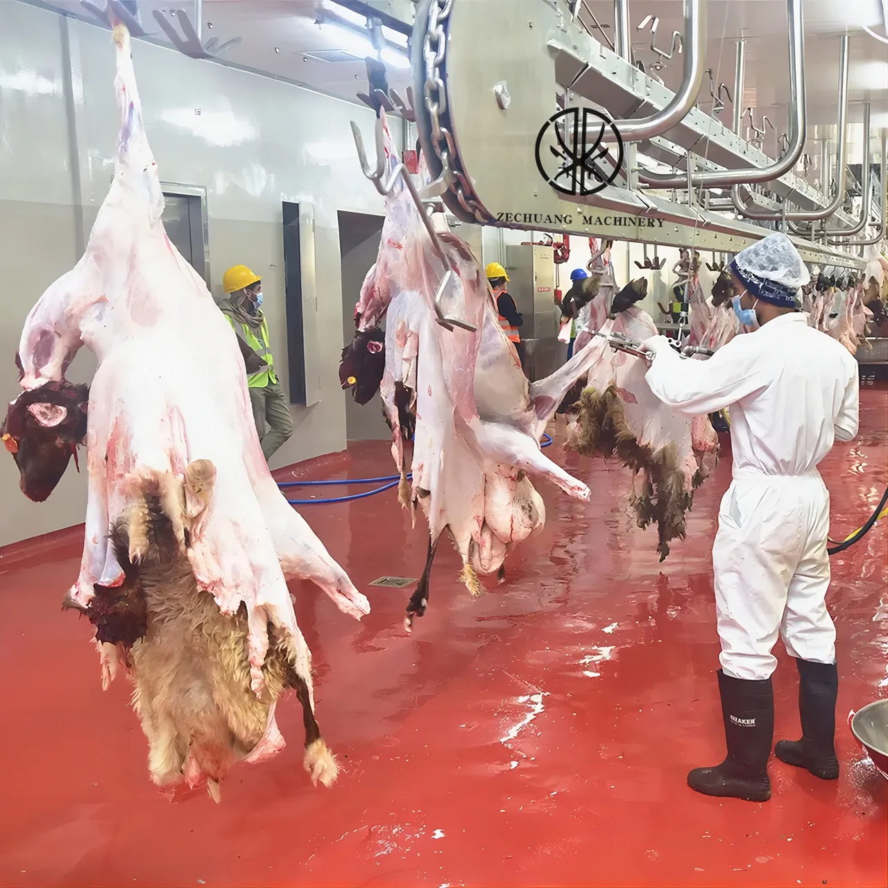 Hot Price Complete 300 Sheep Slaughterhouse Price Of Lamb Cleaning Machine For Meat Mutton Plant Goat Washing Machinery