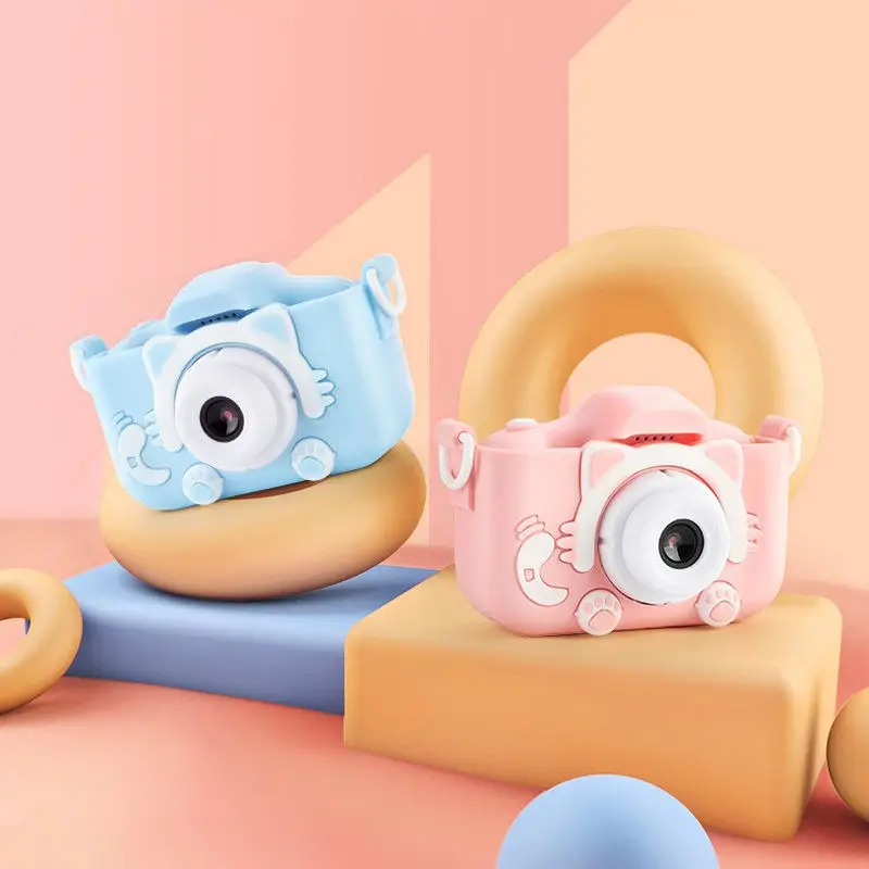 Cute Cartoon Kids 2.0 Inch Instant Digital Camera With Built-in Games Fun Christmas Educational Toy for Children