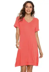 Hot new in 2020 leisure good breathability elegant slim fit bamboo dresses women lady elegant