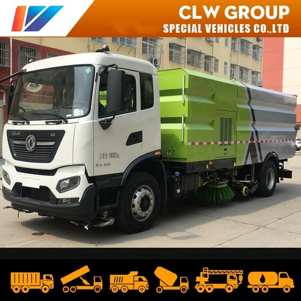 Dongfeng snow broom sweeper Truck 16m3/16000L/16000litres Road Cleaning Washer Equipment