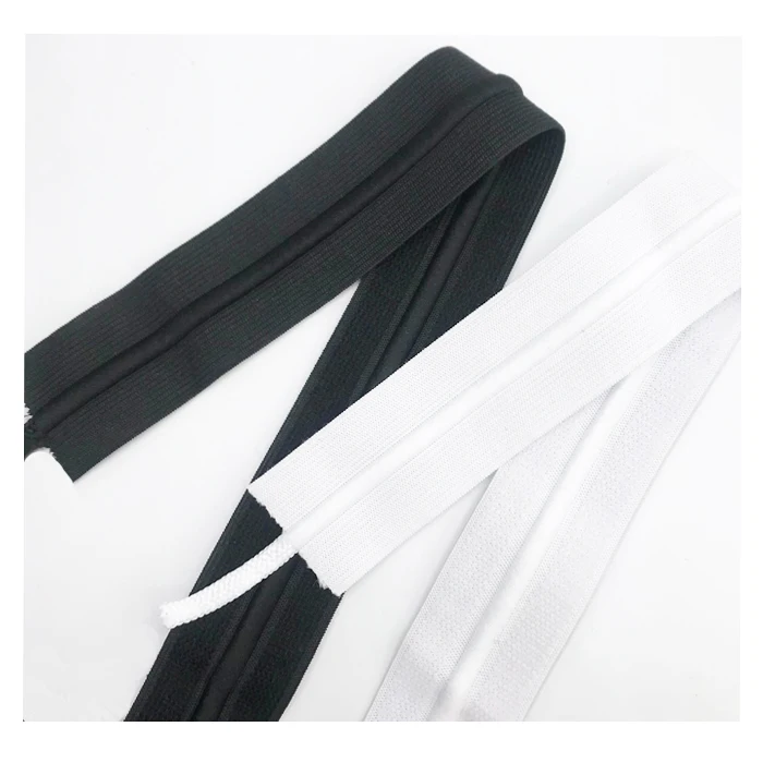 Hot selling adjustable drawstring elastic band soft good stretch 4cm wide pants shorts waist band