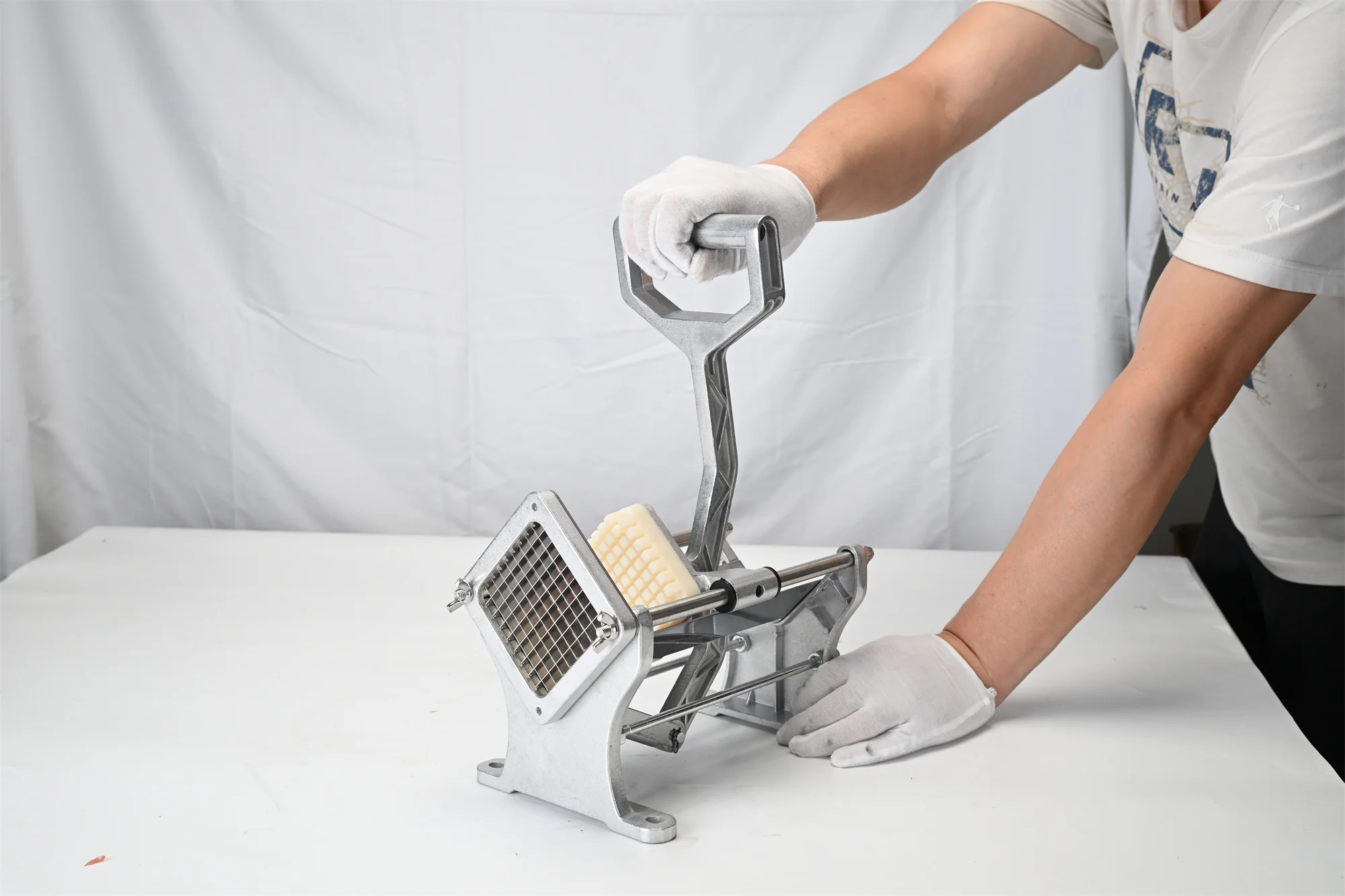 Low Price Manual potato Cutting Machine Horizontal Fries Cutter French Fry Cutter Machine Manual French Fries Cutter