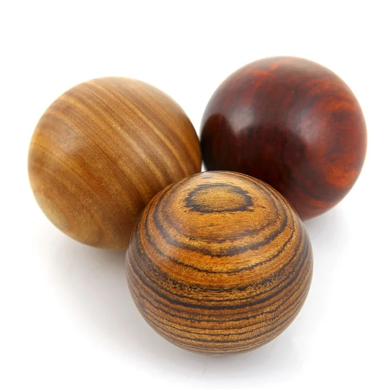 Red Sandalwood Chinese Health Exercise Stress Ball Natural Material Finger Massage Pressure Meditation Handball
