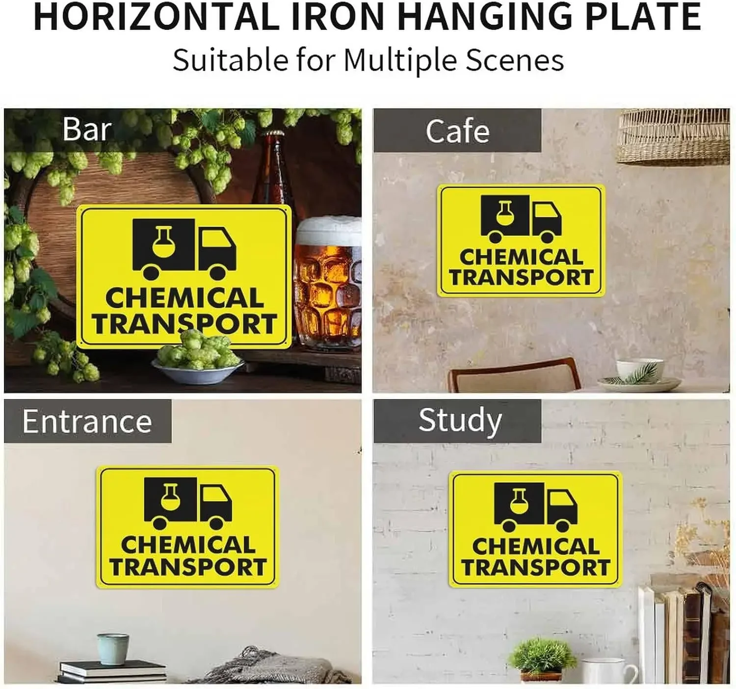 2024 TOP Wholesales Factory Premium Aluminum Hazard Area Chemical Transport Sign For Warning