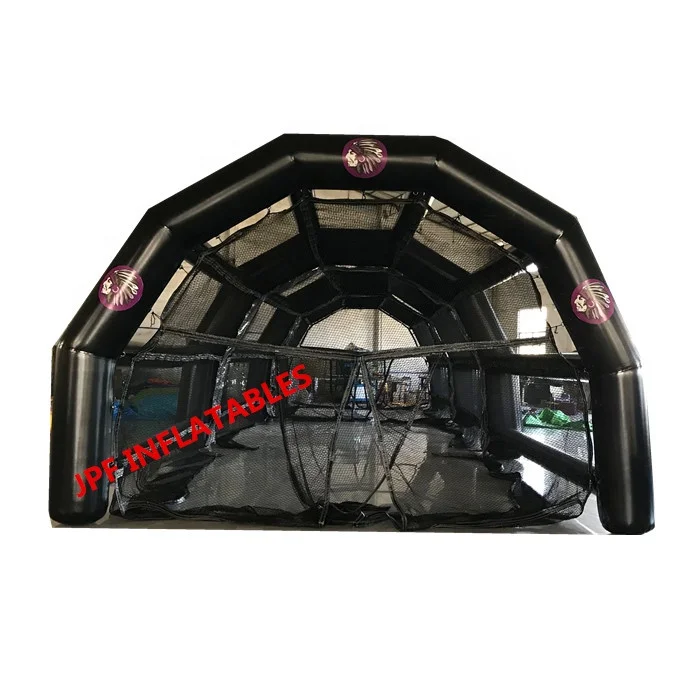 Black color customized new arrival inflatable batting cage sport cage for baseball game