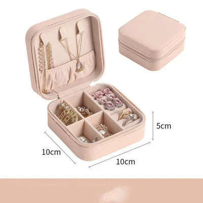 Custom Jewelry Box for Women Drawer Jewelry Case with Lock Medium PU Leather Large volume Jewelry Organizer Storage Case