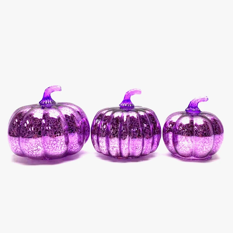 Wholesale Custom Beautiful Handmade Blown Glass Pumpkin Sculpture Murano Glass Crafts For Home Halloween Decoration