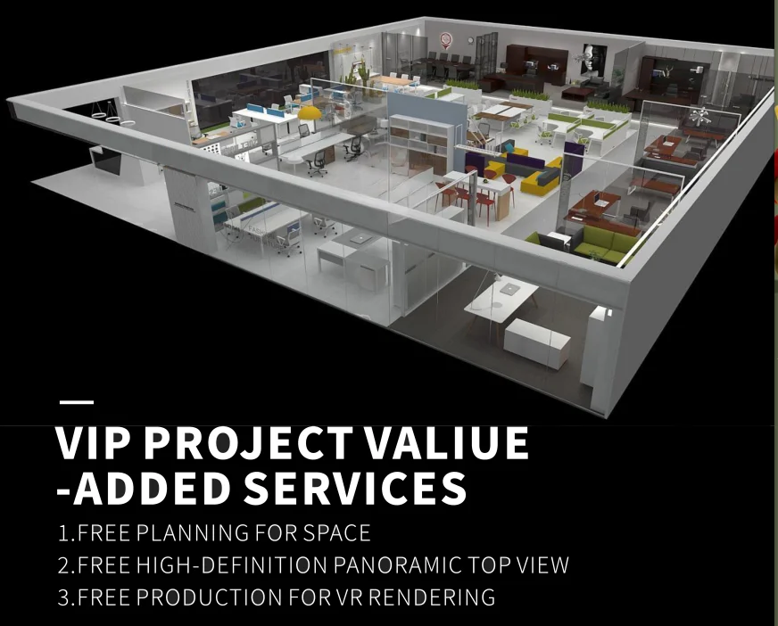 Zitai Office furniture conference benches simple modern small panels training tables rectangular desks meeting table