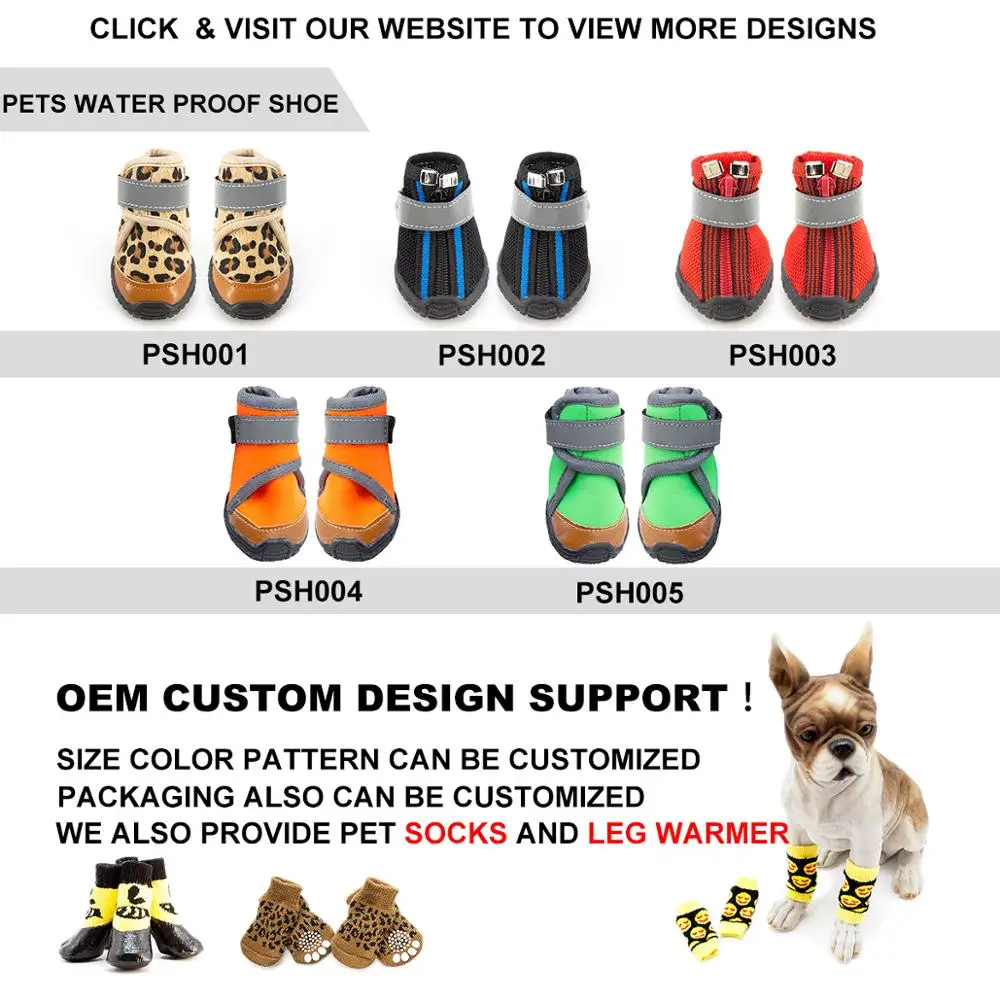 
T-3J heat resistant dog shoes dog boots for labradors no slip booties for dog pet accessories products 