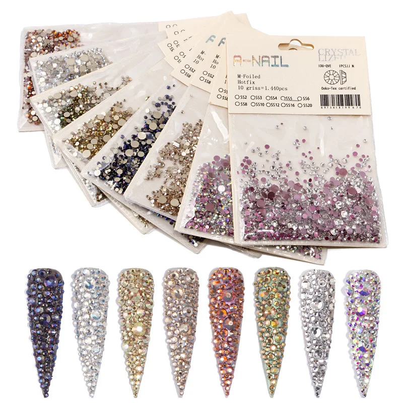 Fashion ready to ship nails art rhinestone flat back AB crystal nail decoration Flat shining diamond sequins nail art accessory