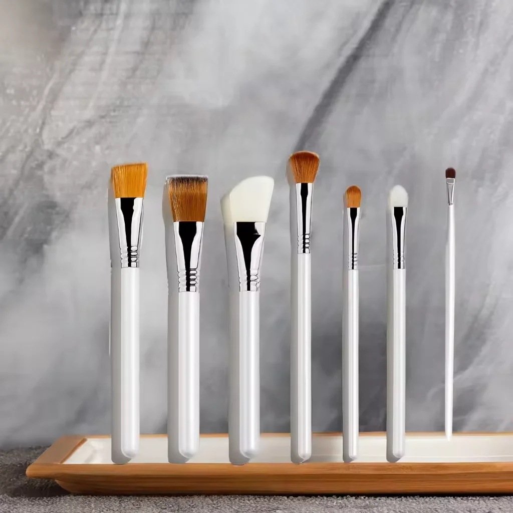 New Arrival Custom Wood Handle Facial Face Mask Makeup Brush Set Cosmetic Soft Synthetic Bristles Mask Application Brush