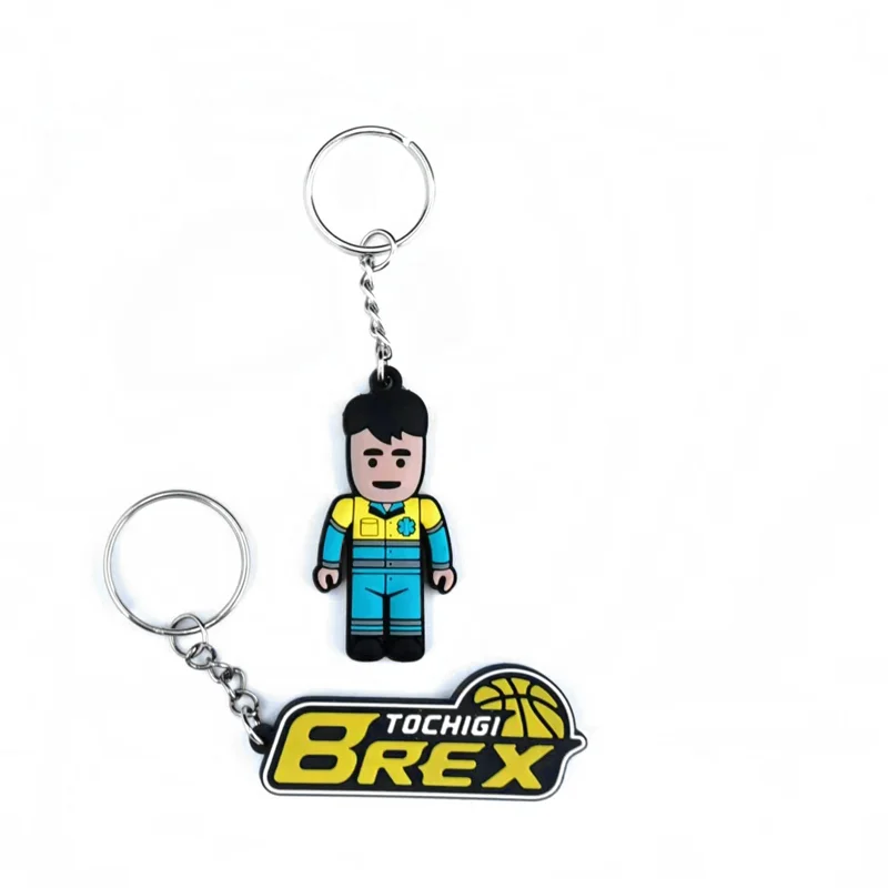 Custom Logo PVC Rubber Keychain Small Travel Gift Items Promotional Keychains & Carabiners