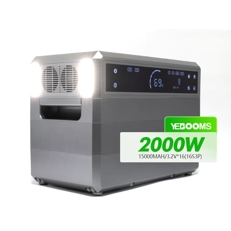 2000W Portable Power Station Smart Outdoor Mobile Power Supply Emergency Backup Power