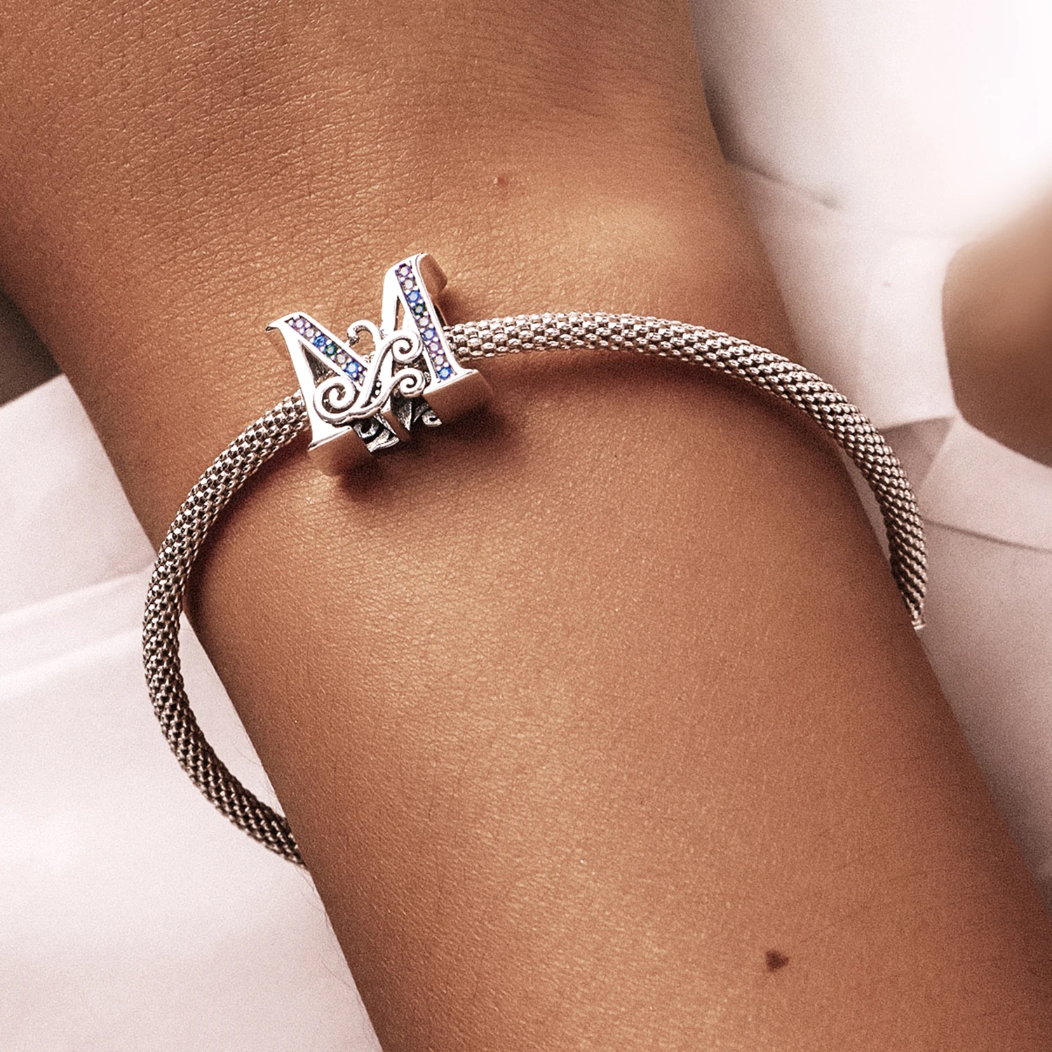 Qings Jewelry Hot Selling Letter Charms 925 Sterling Silver Alphabet Pendant For Jewelry Making