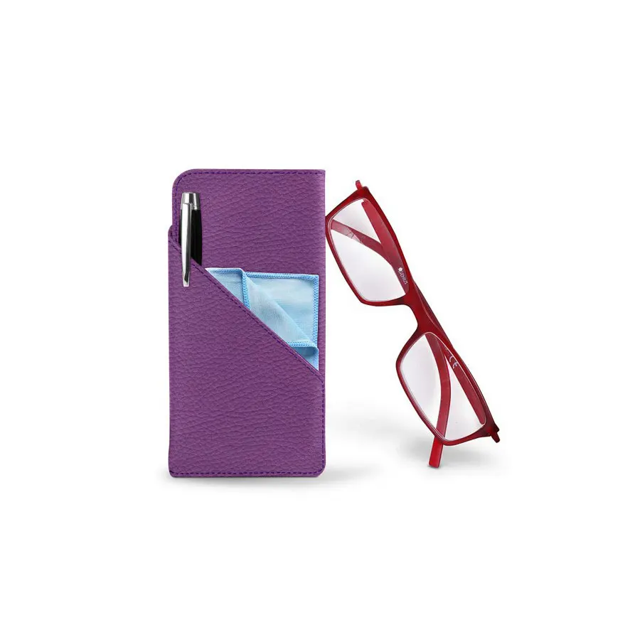 Thin Eyeglasses Case Soft Custom PU Leather Eye Glasses Case