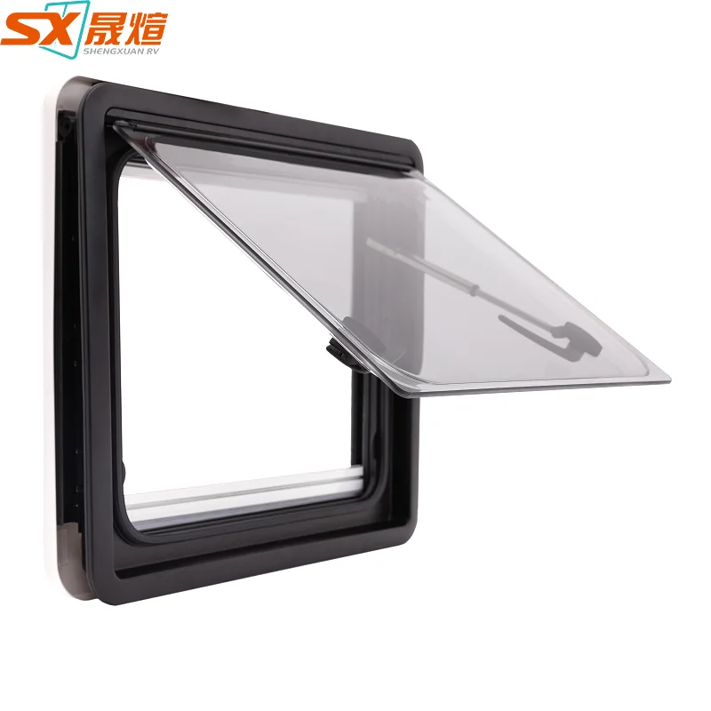 
right angle modified car caravan side window 