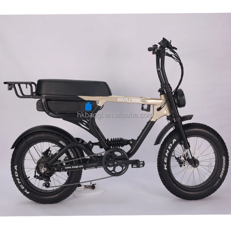 classical fat tire ebike 20 inch 52v 1500w motor hub vintage enduro bike electric bicycle