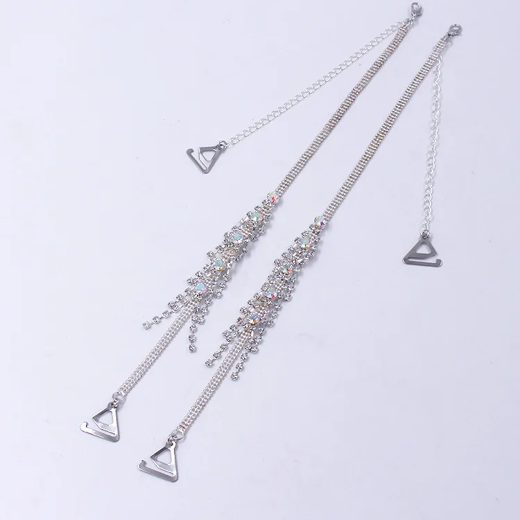 Wholesale Fashion Removable Fancy Rhinestone TasselBra Straps Decorative Rhinestones Metal Bra Straps Connector