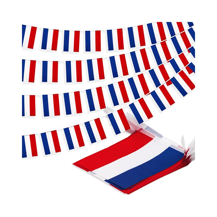 Netherlands Dutch String Flag Pennant Banner, Small Mini Holland Flags Bunting Banner, National Country