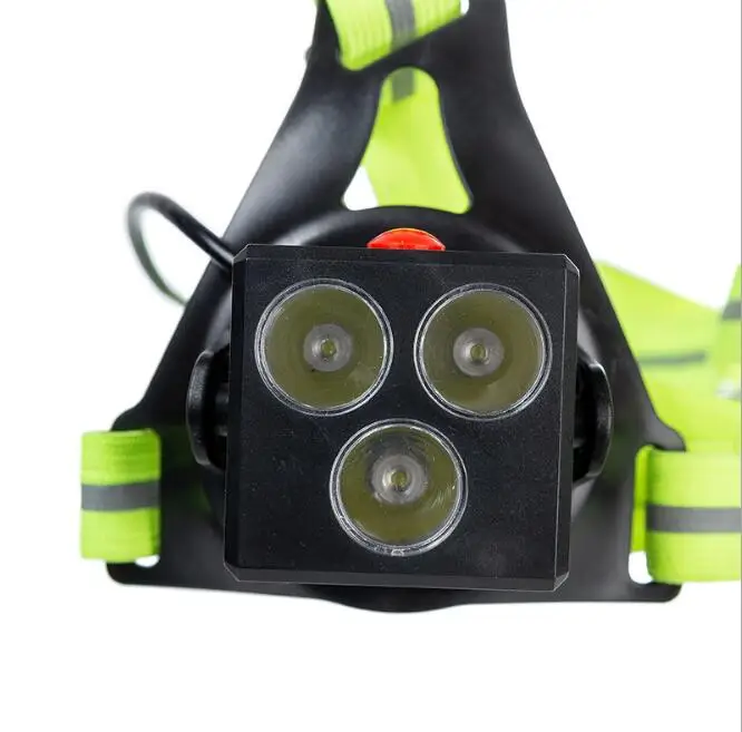 USB Bright Waterproof LED Safety Night Chest Running Light with Red Taillights for Night Runners Jogging Dog Walking