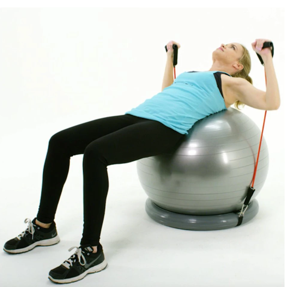 
Popular size Dia65cm yoga gym Fitness ball chair set with hand pump and Base ring 