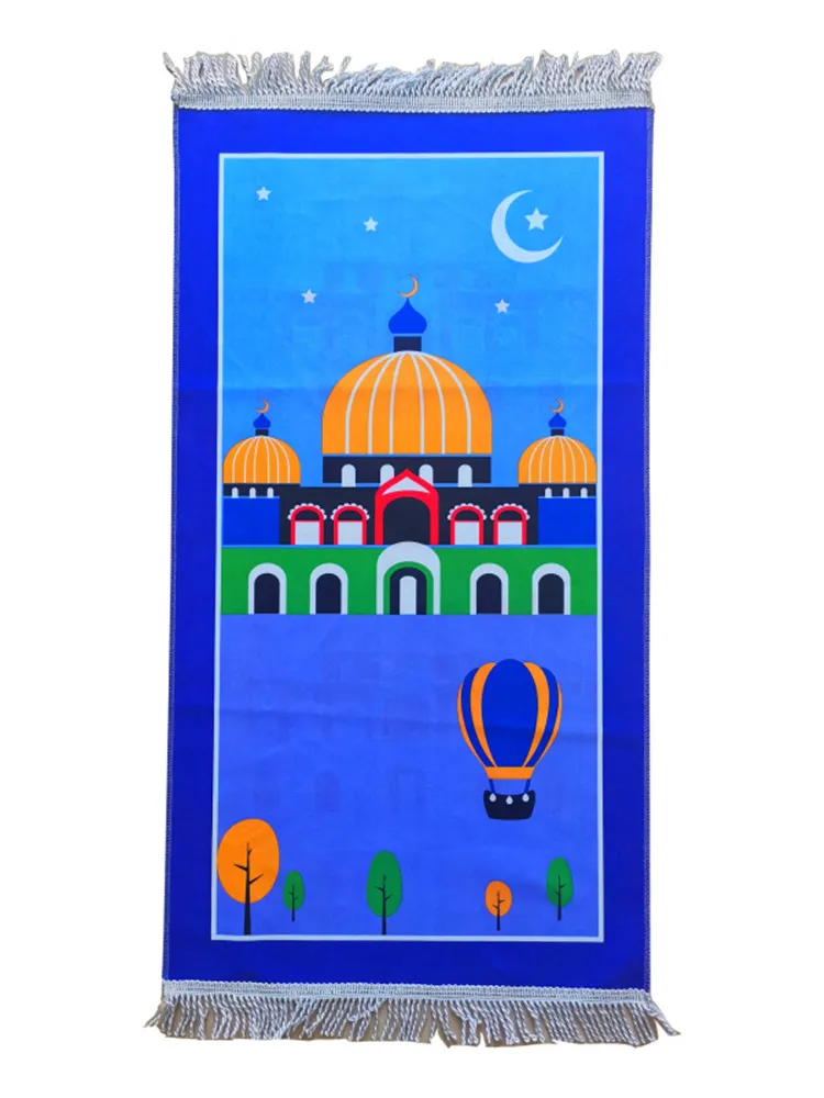 
Arabic Kids Children Prayer Mat Islamic Pray Rug Namaz Carpet eid gift Cartoon mix design 48x90cm 