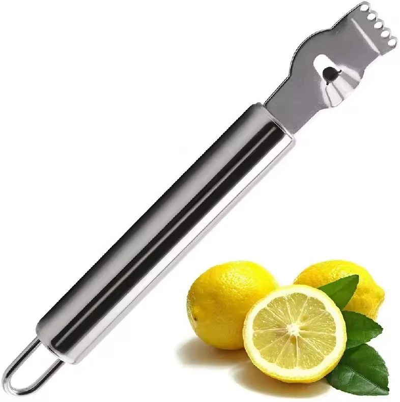 Lemon Peeler Stainless Steel Lemon Zester Grater Lime Orange Citrus Fruit Grater Peeling Knife Kitchen Gadgets Bar Accessories