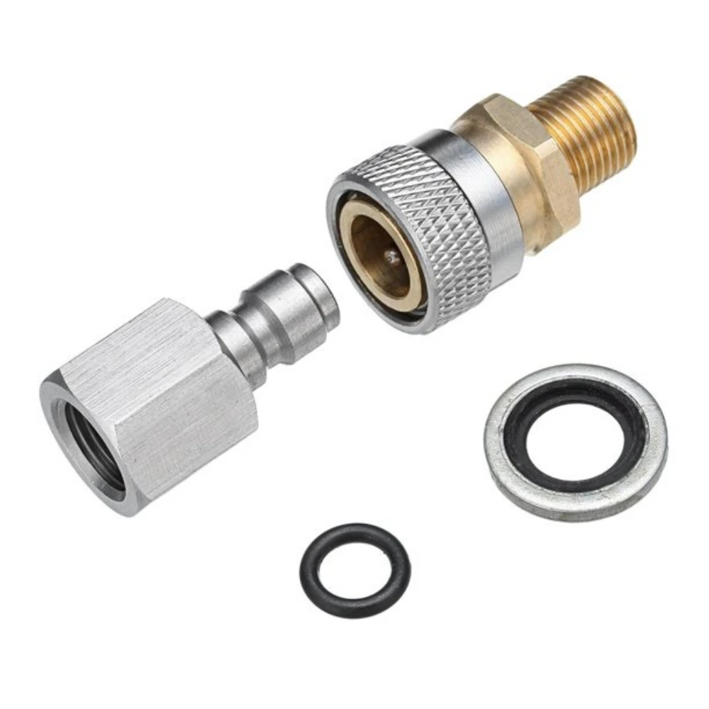 In Stock Stainless PCP Air G U N Filling Quick Connect Adapter 1/8 BSPP 1/8NPT With Plugs Fitting Connector Coupler