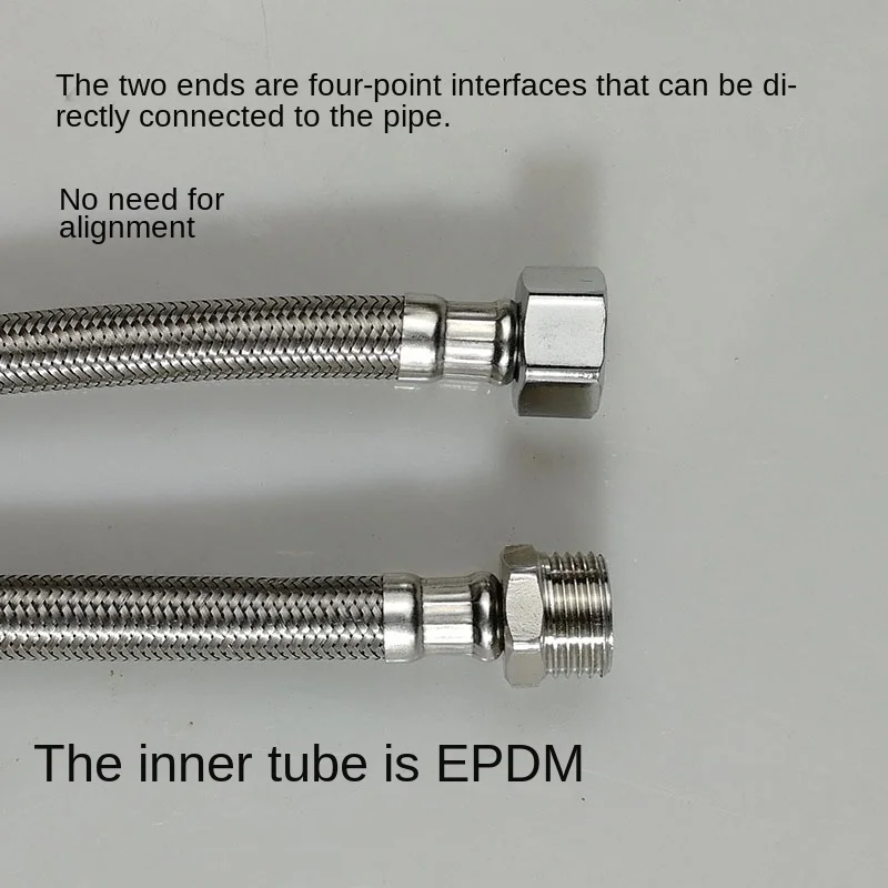 304 steel wire braided pipe, internal and external wire connection, it can be EPDM inner pipe