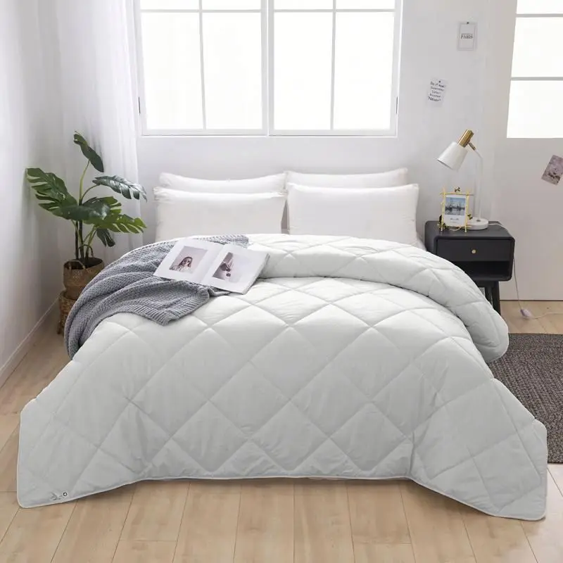 
Diamond Stitching Soft Organic Australian Wool Comforter with Wool Mark 