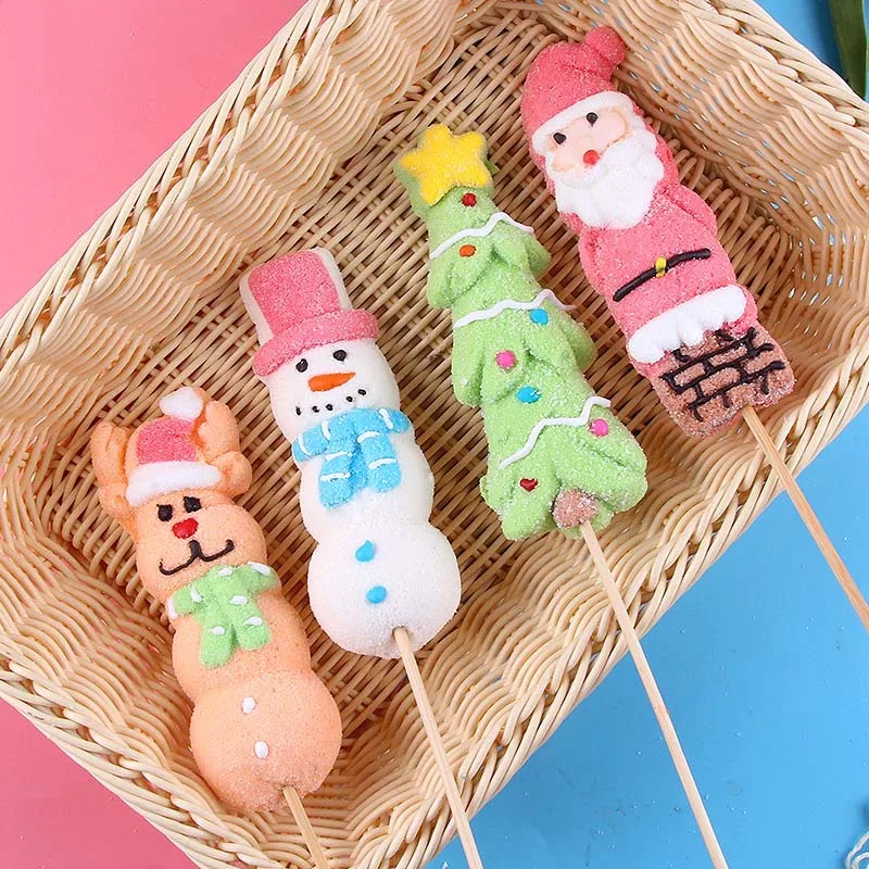 Competitive Price Hot Sale Individual Package 3D Christmas Cartoon Shape Fruity Soft Sweets Gummy Candy