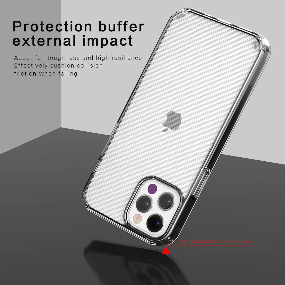  Акриловый ТПУ Матовый чехол из углеродного волокна для iPhone 13 12 pro max 11 8 plus XR Чехлы мобильных телефонов с розничной