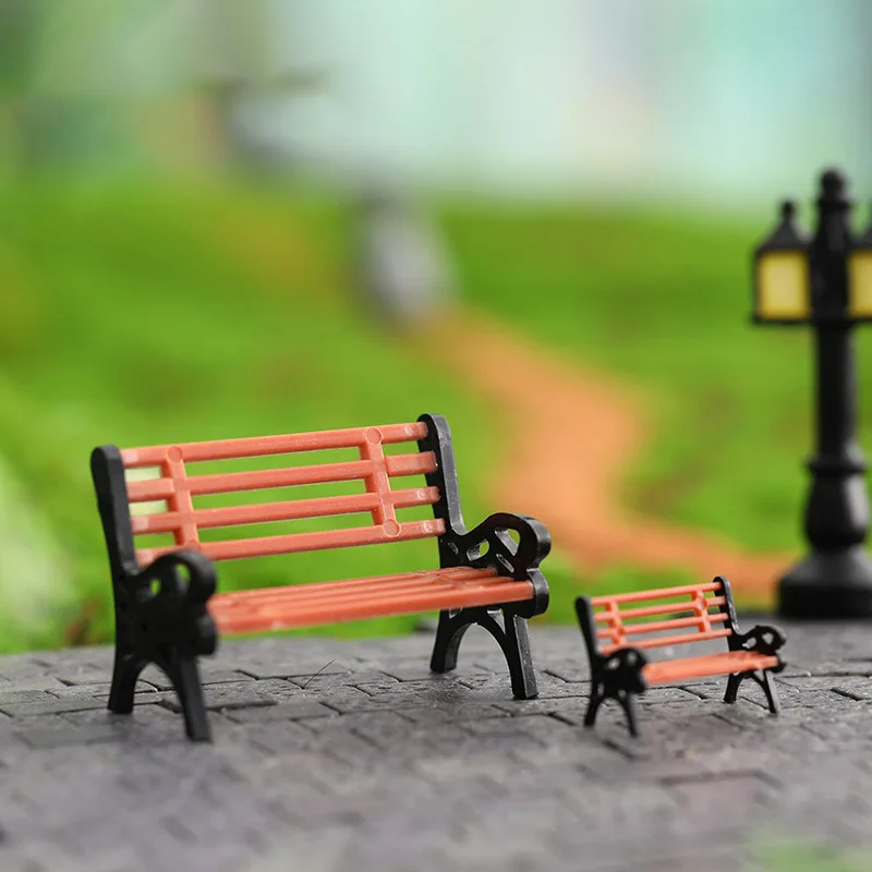 Fairy Garden Miniatures,Park chair,  Animal Model Figures, DIY Terrarium & Doll house Decor, Moss Landscape Accessories